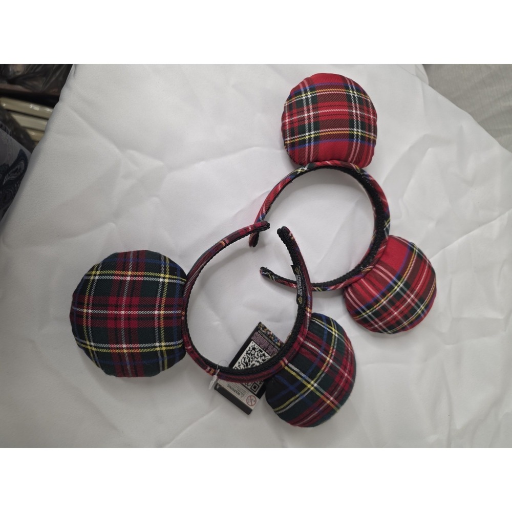 Set Of‎ 2 Sparkling Member Plaid Eats Headbands